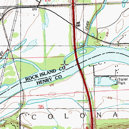 Topographic Map of Zuma Creek, IL
