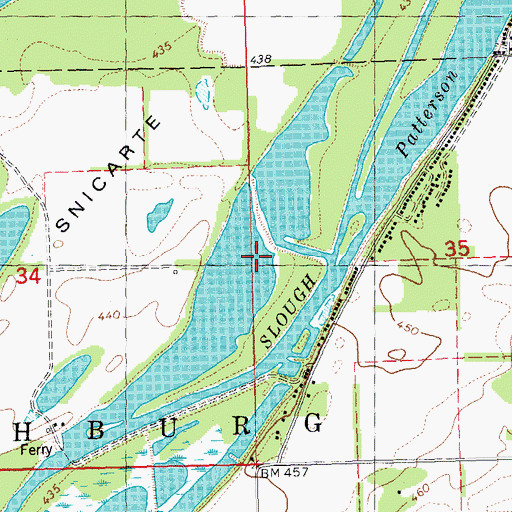 Topographic Map of Devils Elbow Post Light, IL