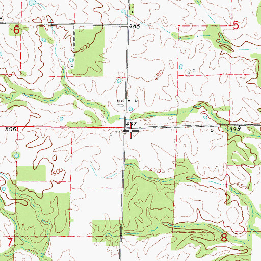 Topographic Map of Taylor Hill, IL