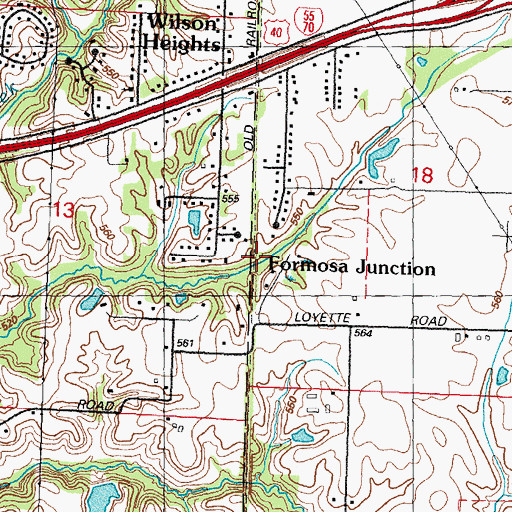 Topographic Map of Formosa Junction, IL