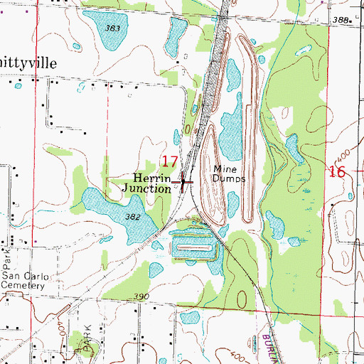 Topographic Map of Herrin Junction, IL
