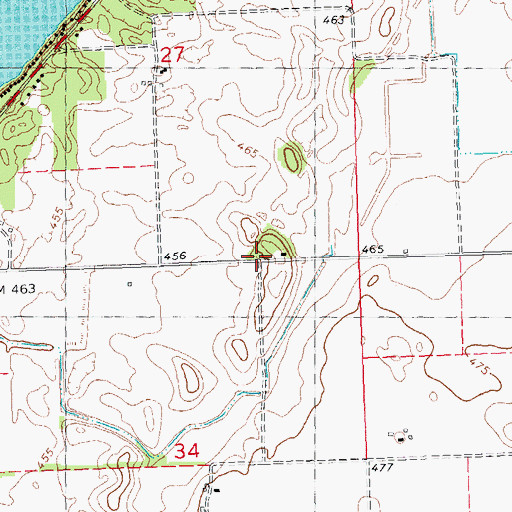 Topographic Map of Matanzas, IL
