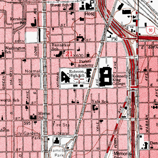 Topographic Map of Wilson College, IL