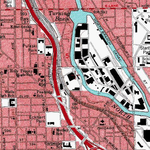 Topographic Map of AAA Marina Incorporated, IL