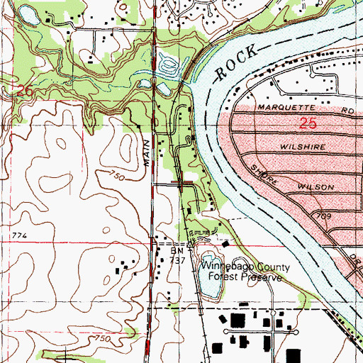 Topographic Map of Genet, IL