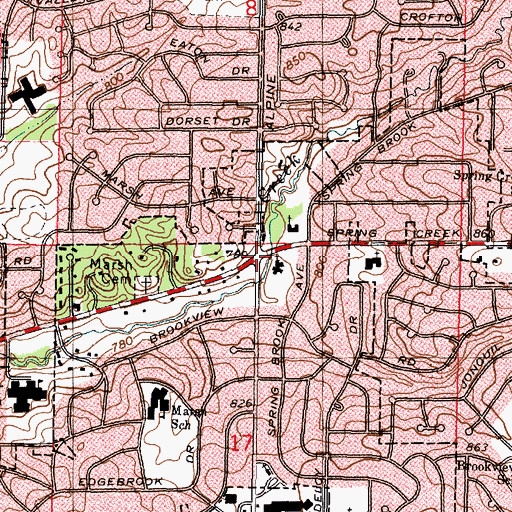 Topographic Map of Samuelson Corners, IL