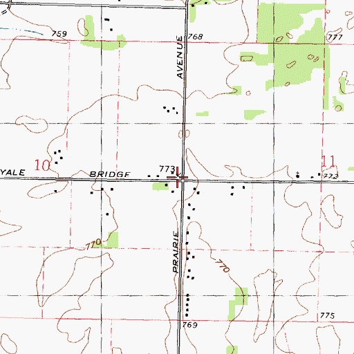 Topographic Map of Sand Prairie School (historical), IL