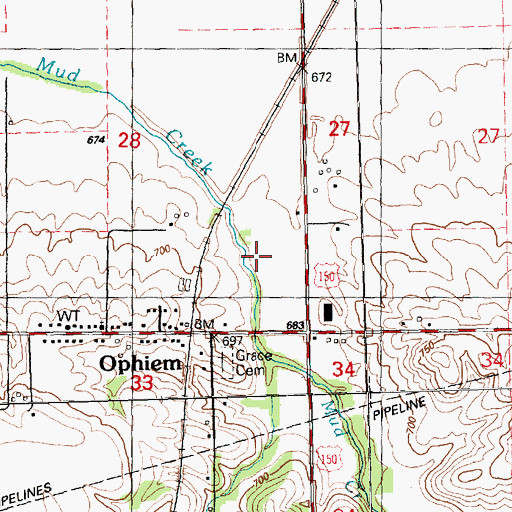 Topographic Map of Long View Mine (historical), IL