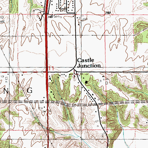 Topographic Map of Tindall School (historical), IL