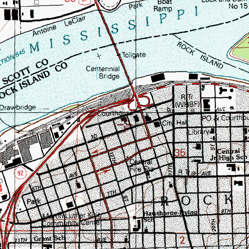 Topographic Map of Saint Joseph Church, IL