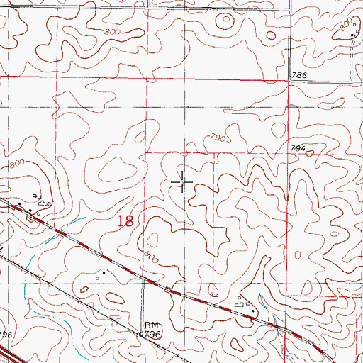 Topographic Map of Long Point Creek, IL