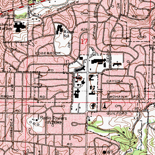 Topographic Map of Holy Family Catholic School, IL