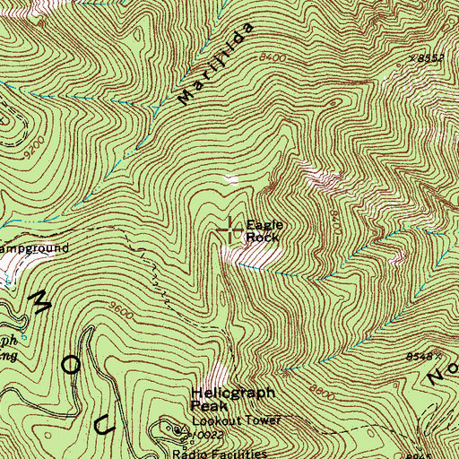 Topographic Map of Eagle Rock, AZ