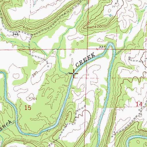 Topographic Map of Flick Branch, IL