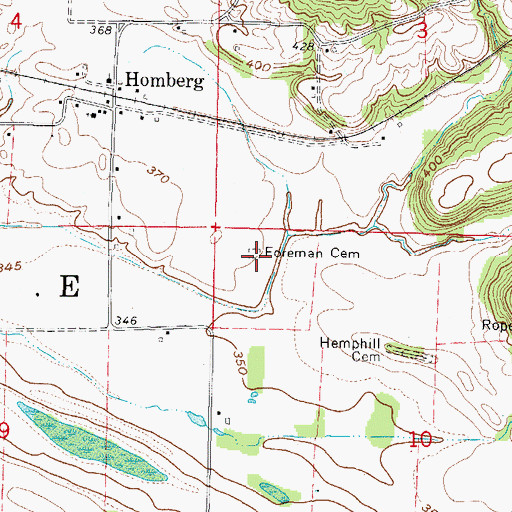 Topographic Map of Foreman Cemetery, IL