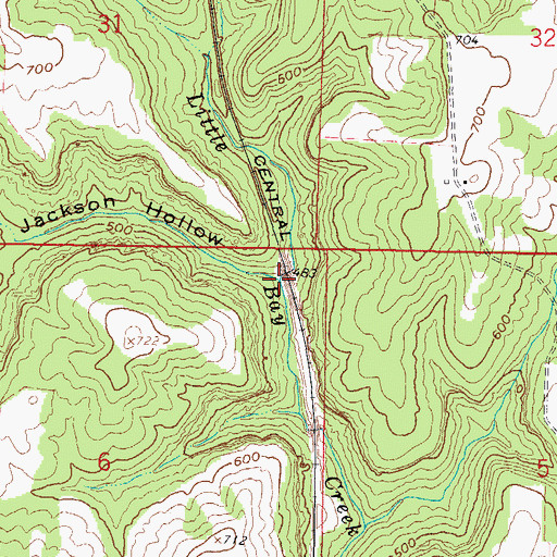 Topographic Map of Jackson Hollow, IL