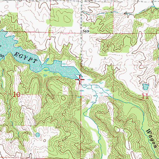 Topographic Map of Larkin Creek, IL