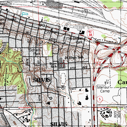 Topographic Map of George S Barr School, IL