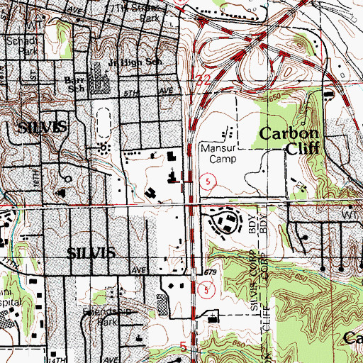 Topographic Map of Our Lady of Guadalupe Church, IL