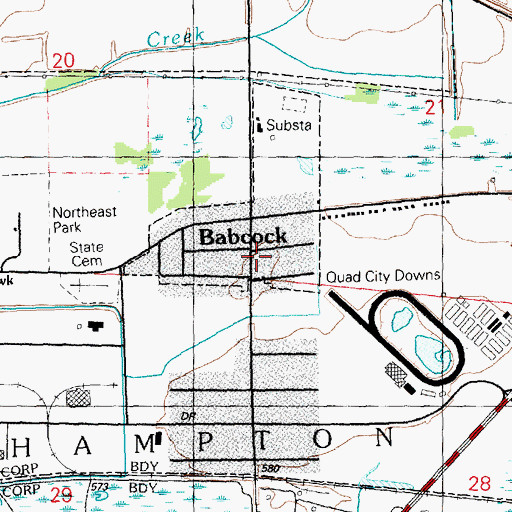Topographic Map of Babcock, IL