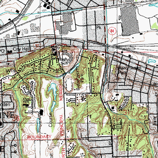 Topographic Map of Butterworth Park, IL