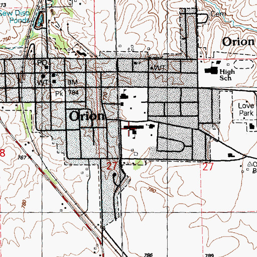 Topographic Map of C R Hanna Elementary School, IL