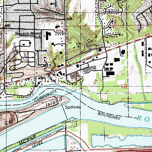 Topographic Map of Rock Valley Plaza, IL