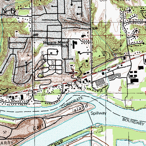 Topographic Map of Bible Missionary Institute, IL