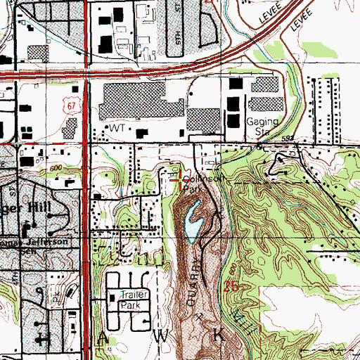 Topographic Map of Collinson Park, IL