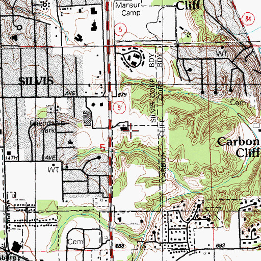 Topographic Map of Whole Truth Tabernacle, IL