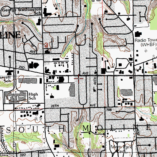 Topographic Map of Calvary Faith Climber Church, IL