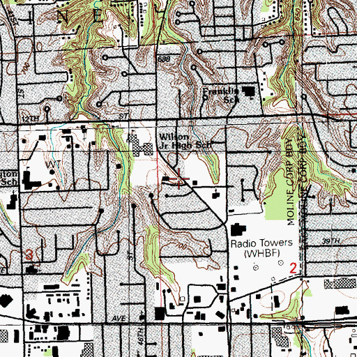 Topographic Map of Reorganized Church of Jesus Christ of the Latter Day Saints, IL