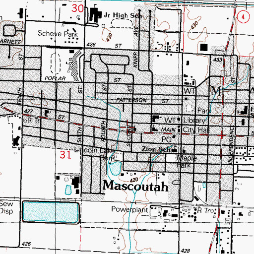 Topographic Map of First Assembly Church, IL