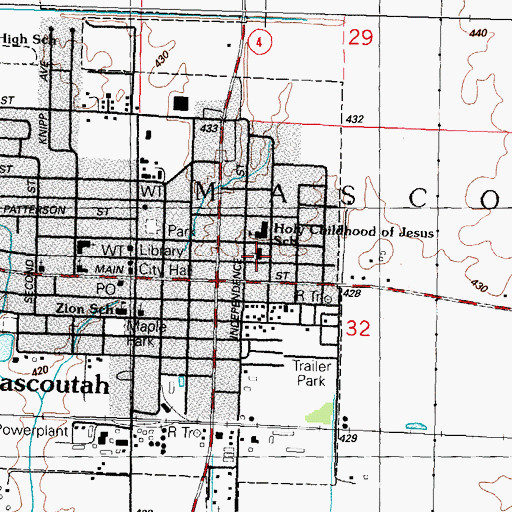 Topographic Map of Holy Childhood of Jesus Catholic Church, IL