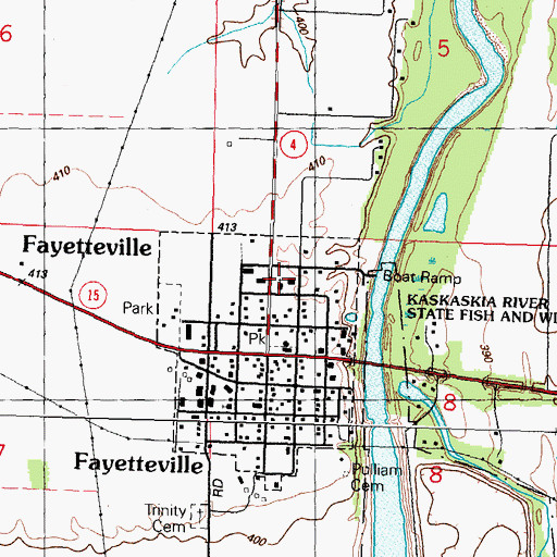 Topographic Map of Saint Pancratius Church, IL