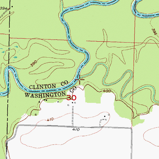 Topographic Map of Elkhorn Creek, IL