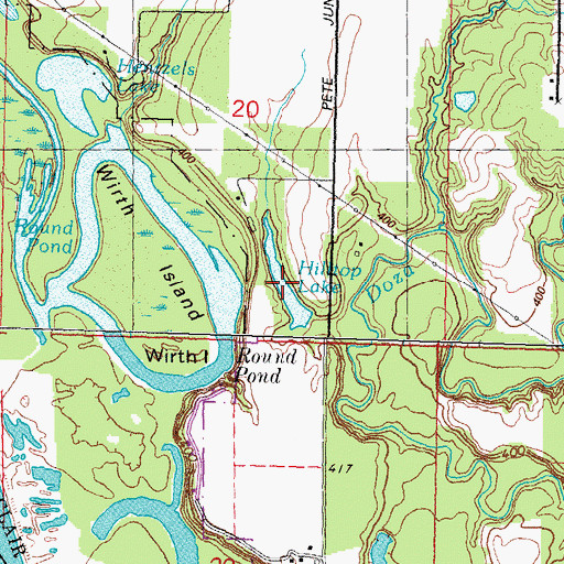 Topographic Map of Hilltop Lake, IL