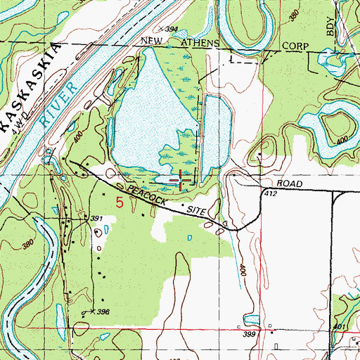 Topographic Map of Lively Branch, IL