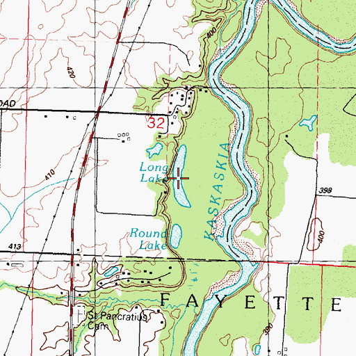 Topographic Map of Long Lake, IL