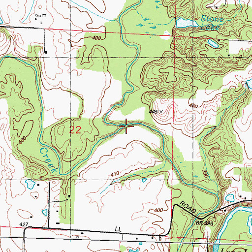 Topographic Map of Prairie du Long Creek, IL