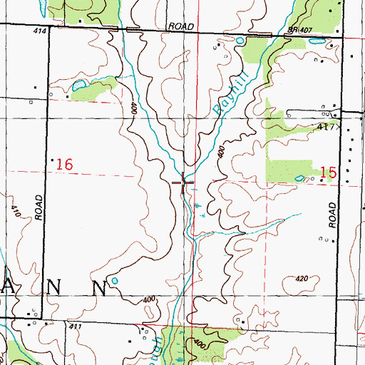 Topographic Map of Reinhardt Slough, IL