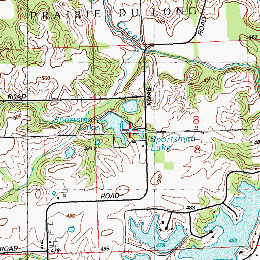 Topographic Map of Sportsman Lake, IL