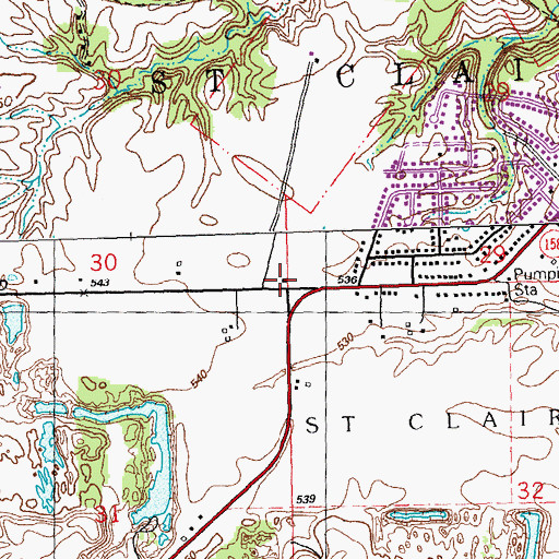 Topographic Map of Stookey School, IL