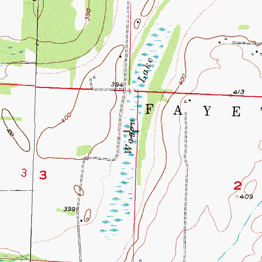 Topographic Map of Wagon Lake, IL