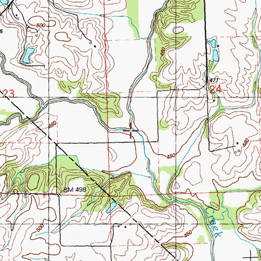 Topographic Map of Walters Creek, IL