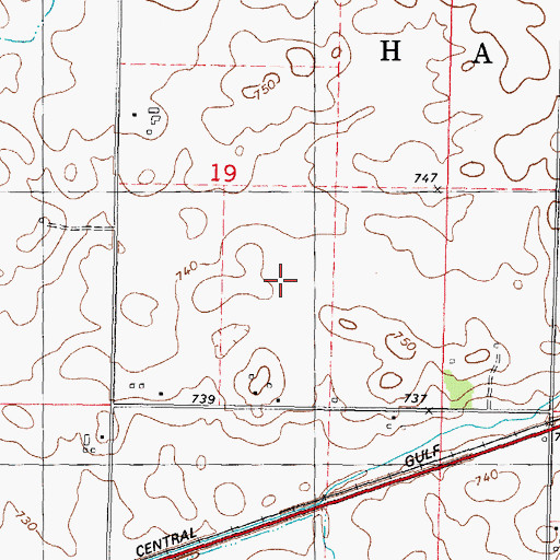 Topographic Map of De Witt County, IL