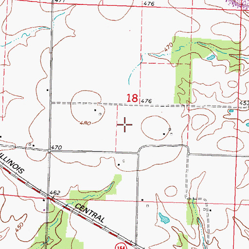 Topographic Map of Redpath RLA Airport (historical), IL