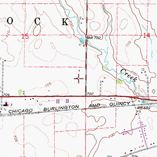 Topographic Map of J Maddock Airport, IL