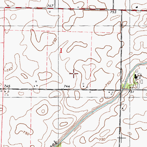 Topographic Map of Thorp Airport, IL