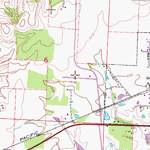 Topographic Map of Hepp Airport, IL